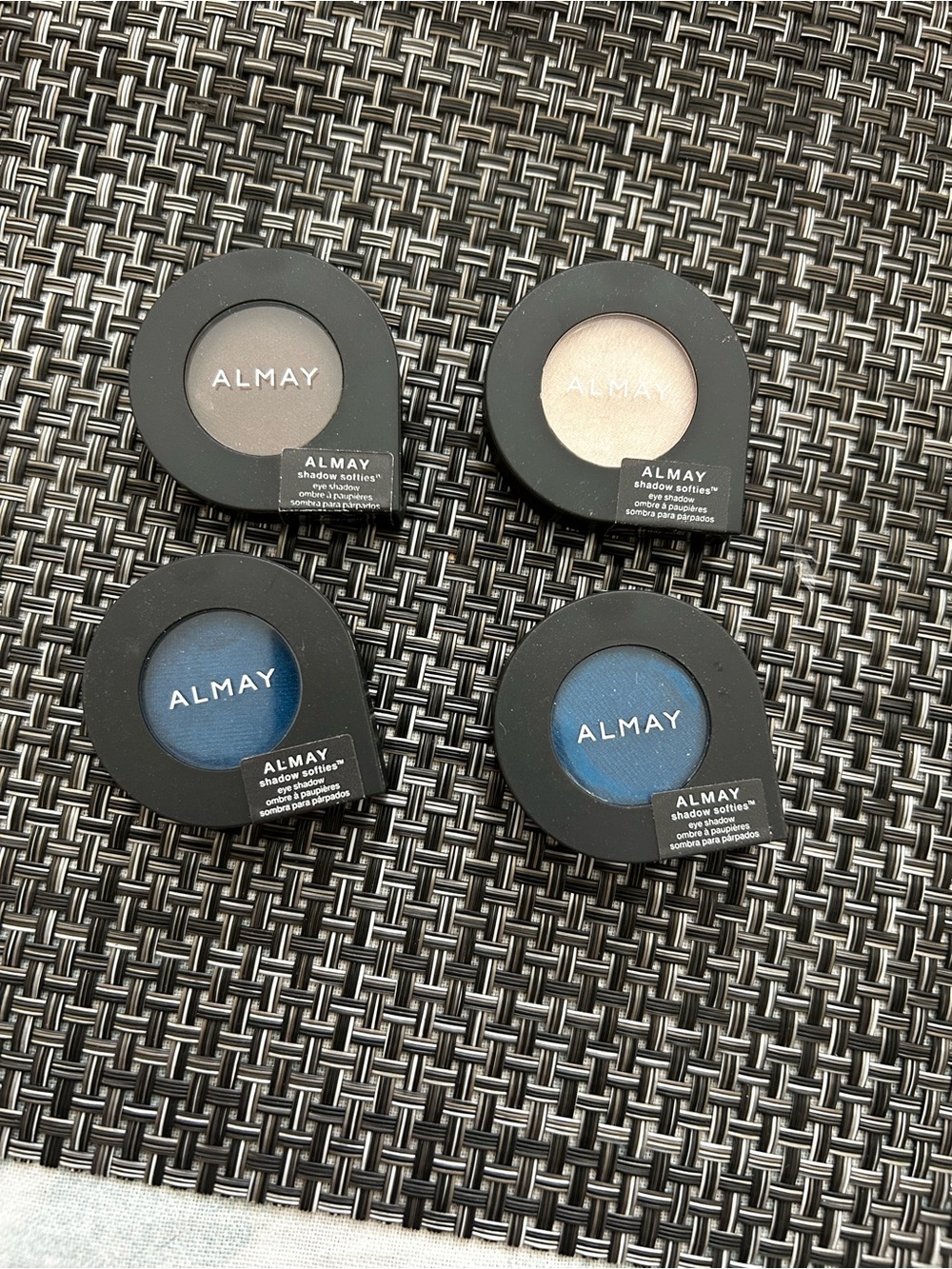Almay Single Eyeshadow Quartet — Blue, Gray, Cream Shades